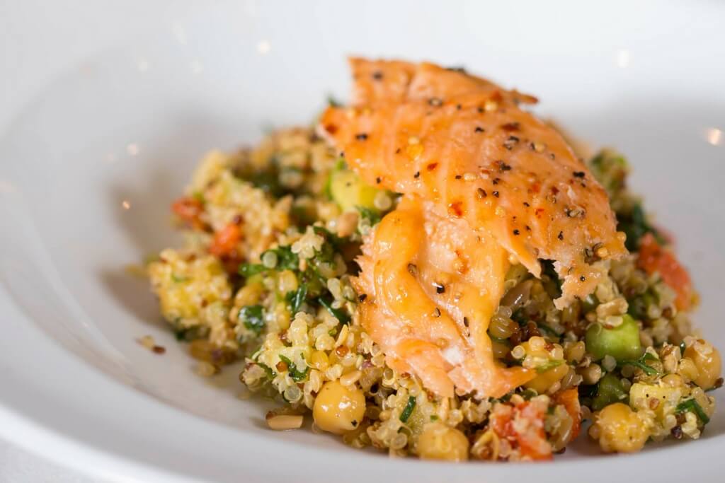 Lemon Baked Salmon with Fresh Quinoa Salad – 8 Week Challenge